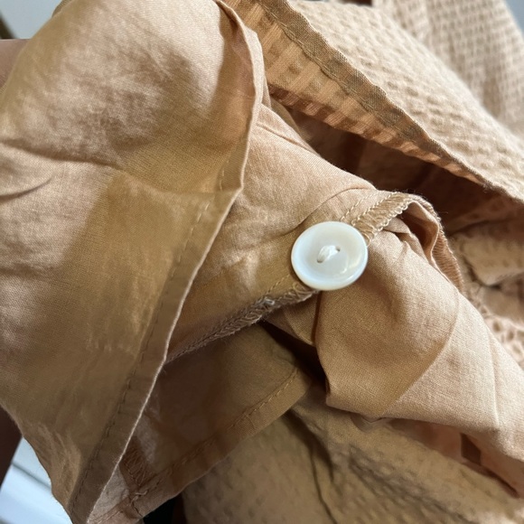 Madewell Seersucker Puff-Sleeve Cutout Mini Dress size XL - Picture 11 of 11